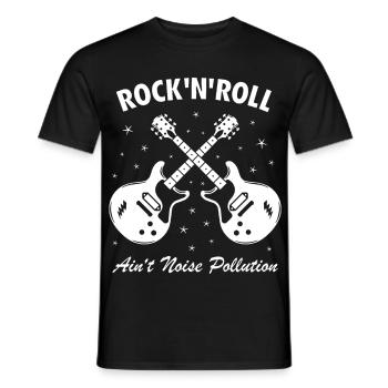 Rock 'N' Roll Ain't Noise Pollution - Men's T-Shirt - black - Front - AI Model Male 178 light (178cm)