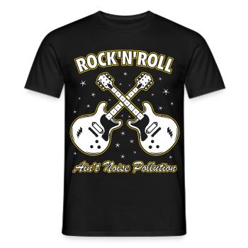 Rock 'n' Roll ist keine Lärmbelastung - Männer T-Shirt - Schwarz - Vorne - AI Model Male 178 light (178cm)