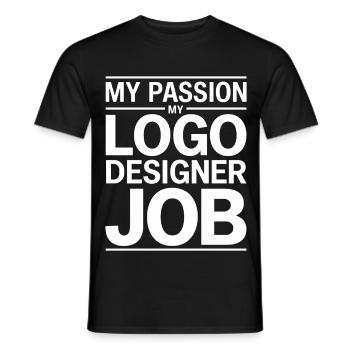 Logo Designer My Passion My Creative Designer - Men's T-Shirt - black - Front - AI Model Male 178 light (178cm)