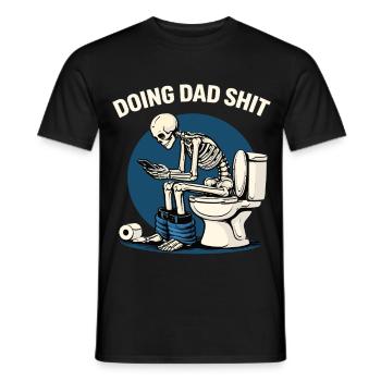 Lustiges Dad Shirt Skelett Toilette Humor - Männer T-Shirt - Schwarz - Vorne - AI Model Male 178 light (178cm)