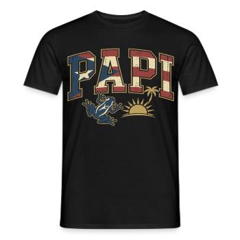 Papi Puerto Rico Flagge - Männer T-Shirt - Schwarz - Vorne - AI Model Male 178 light (178cm)