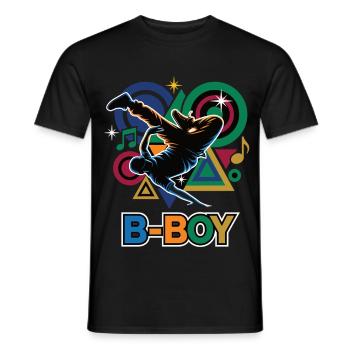 Breakdance B-Boy Hip Hop Streetdance Style - T-shirt homme - noir - Devant - AI Model Male 178 light (178cm)