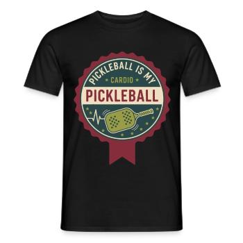 Pickleball Is My Cardio Pickleball Player - Men's T-Shirt - black - Front - AI Model Male 178 light (178cm)