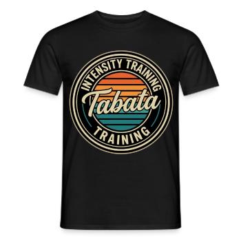 Tabata Training HIIT Fitness - Männer T-Shirt - Schwarz - Vorne - AI Model Male 178 light (178cm)