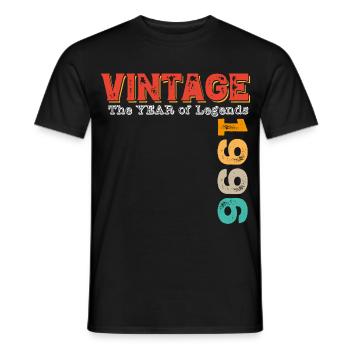 Vintage 1996 - Männer T-Shirt - Schwarz - Vorne - AI Model Male 178 light (178cm)