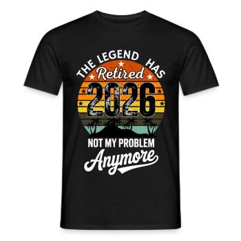 Retired 2026 Funny Retired Graphic Men Retiremet - Men's T-Shirt - black - Front - AI Model Male 178 light (178cm)