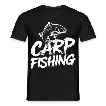 Carp Fishing Brush Design - Men's T-Shirt - black - Front - AI Model Male 178 light (178cm)