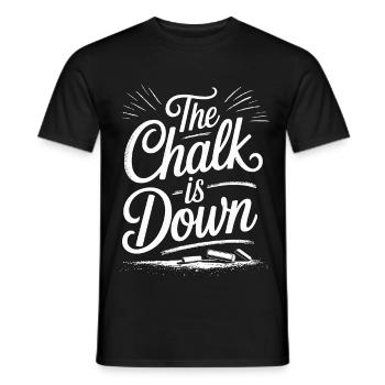 Retired Teacher The Chalk Is Down Teaching Career - Men's T-Shirt - black - Front - AI Model Male 178 light (178cm)