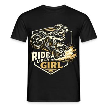 Roulez comme une fille - T-shirt homme - noir - Devant - AI Model Male 178 light (178cm)