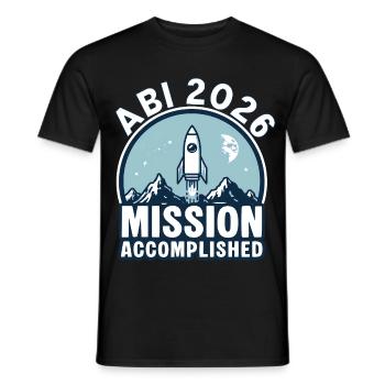 Abi 2026 - Mission accomplished - Men's T-Shirt - black - Front - AI Model Male 178 light (178cm)