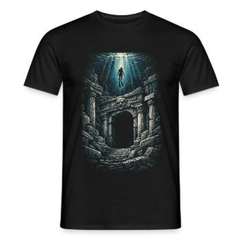 Apnoetauchen Freitauchen - Männer T-Shirt - Schwarz - Vorne - AI Model Male 178 light (178cm)