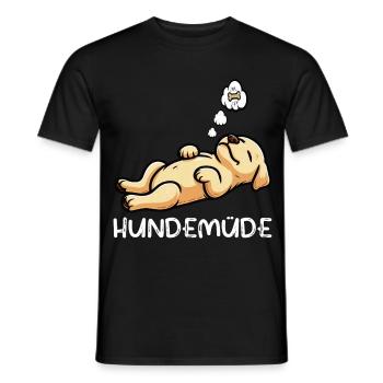 Hundemüde Labrador Labradorbesitzer Labradorhalter - Männer T-Shirt - Schwarz - Vorne - AI Model Male 178 light (178cm)