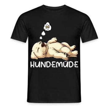 Hundemüde Labrador Labradorbesitzer Labradorhalter - Männer T-Shirt - Schwarz - Vorne - AI Model Male 178 light (178cm)
