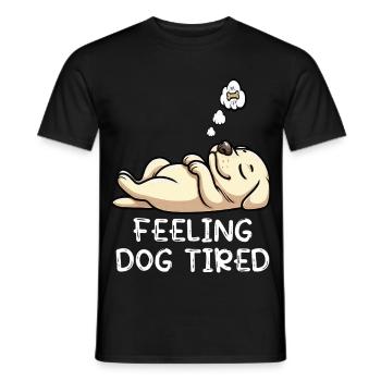 Feeling Dog Tired Labrador Labrador Owner Labbi - Men's T-Shirt - black - Front - AI Model Male 178 light (178cm)