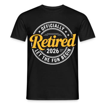 Retired 2026 Funny Retired Graphic Men Retirement - Men's T-Shirt - black - Front - AI Model Male 178 light (178cm)
