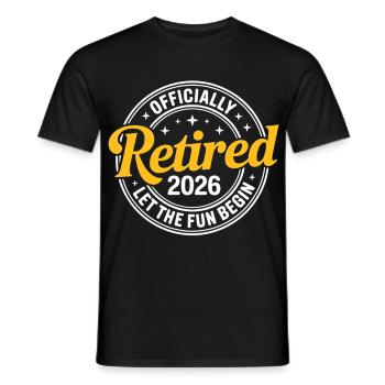 Retired 2026 Funny Retired Graphic Men Retirement - Men's T-Shirt - black - Front - AI Model Male 178 light (178cm)