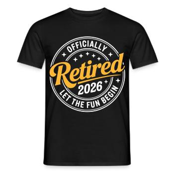 Retired 2026 Funny Retired Graphic Men Retirement - Men's T-Shirt - black - Front - AI Model Male 178 light (178cm)