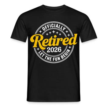 Retired 2026 Funny Retired Graphic Men Retirement - Men's T-Shirt - black - Front - AI Model Male 178 light (178cm)