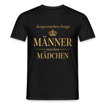 Jungs machen Jungs – Männer machen Mädchen - Männer T-Shirt - Schwarz - Vorne - AI Model Male 178 light (178cm)