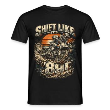 Vélo tout-terrain motocross Motocross comme son 89 - T-shirt homme - noir - Devant - AI Model Male 178 light (178cm)