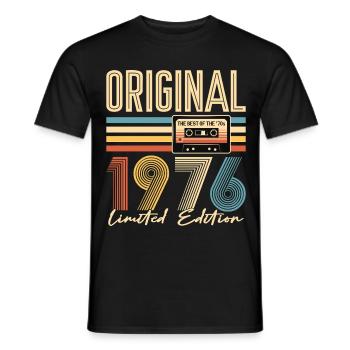50. Geburtstag, 50 Jahre, Original 1976 - Männer T-Shirt - Schwarz - Vorne - AI Model Male 178 light (178cm)