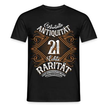 21. Geburtstag Antiquität Rarität - Männer T-Shirt - Schwarz - Vorne - AI Model Male 178 light (178cm)