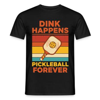 Pickleball-lustiger Spieler Dink passiert Pickleball - Männer T-Shirt - Schwarz - Vorne - AI Model Male 178 light (178cm)