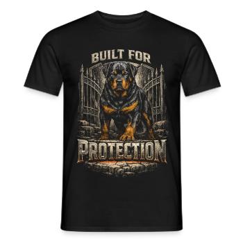 Rottweiler Dog - Men's T-Shirt - black - Front - AI Model Male 178 light (178cm)
