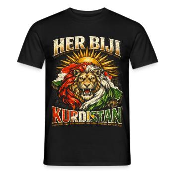 M. Biji Kurds kurdes - T-shirt homme - noir - Devant - AI Model Male 178 light (178cm)