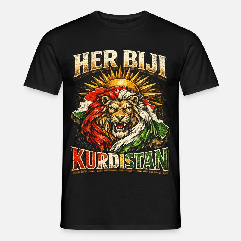 Her Biji Kurdistan Kurde Kurden - Männer T-Shirt - Schwarz