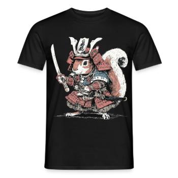 Eichhörnchen-Samurai-Rüstung - Männer T-Shirt - Schwarz - Vorne - AI Model Male 178 light (178cm)