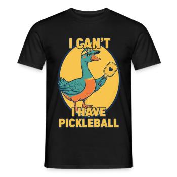 Pickleball, je ne peux pas, j’ai du pickleball, joueur drôle. - T-shirt homme - noir - Devant - AI Model Male 178 light (178cm)