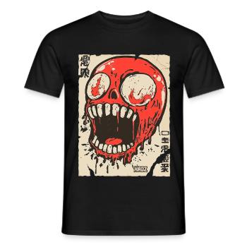 Skull Pop Art - Männer T-Shirt - Schwarz - Vorne - AI Model Male 178 light (178cm)