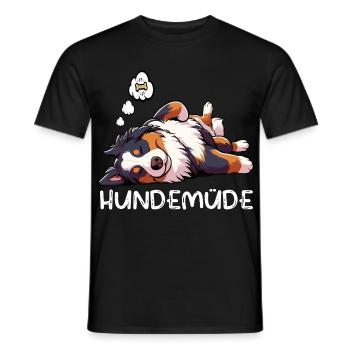 Hundemüde Appenzeller Sennenhund Sennenhunde  - Männer T-Shirt - Schwarz - Vorne - AI Model Male 178 light (178cm)