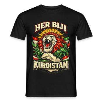 Her Biji Kurdistan Kurde Kurden - Männer T-Shirt - Schwarz - Vorne - AI Model Male 178 light (178cm)