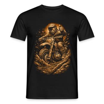 Dirtbike Dirt Bike Motocross - Men's T-Shirt - black - Front - AI Model Male 178 light (178cm)