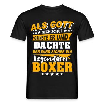 Boxer Boxen - Männer T-Shirt - Schwarz - Vorne - AI Model Male 178 light (178cm)