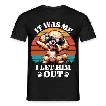 Lustige Pudel Sprüche - Männer T-Shirt - Schwarz - Vorne - AI Model Male 178 light (178cm)