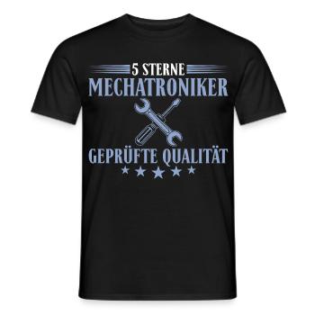 5 Sterne Mechatroniker – Profi Autoschrauber - Männer T-Shirt - Schwarz - Vorne - AI Model Male 178 light (178cm)