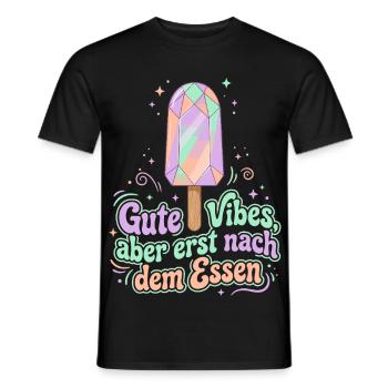 Kristall Eis, Gute Vibes - Männer T-Shirt - Schwarz - Vorne - AI Model Male 178 light (178cm)
