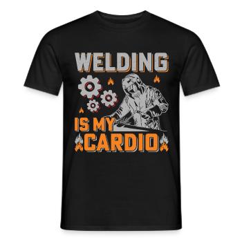 Schweißen ist mein Cardio Fitness Sport Schweißer - Männer T-Shirt - Schwarz - Vorne - AI Model Male 178 light (178cm)