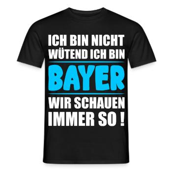 Ich Bin Bayer Wir Schauen Immer So Spruch - Männer T-Shirt - Schwarz - Vorne - AI Model Male 178 light (178cm)