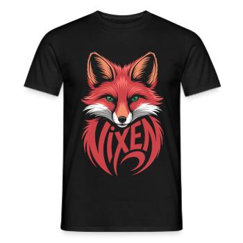 Vixen Fuchs Shirt - Stylisch Vixen Motiv Geschenk - Männer T-Shirt - Schwarz - Vorne - AI Model Male 178 light (178cm)