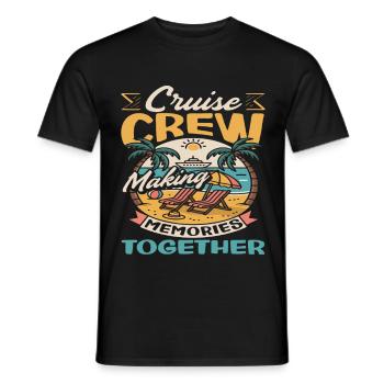 Cruise Crew Memories Holiday Group - Men's T-Shirt - black - Front - AI Model Male 178 light (178cm)