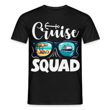 Cruise Squad Sunglasses Holiday Trip - Men's T-Shirt - black - Front - AI Model Male 178 light (178cm)