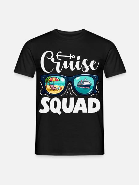 Cruise Squad Sonnenbrille Urlaub Trip - Männer T-Shirt - Schwarz