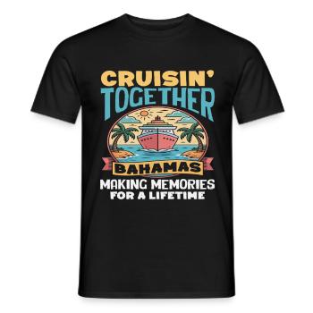 Croisière Ensemble aux Souvenirs des Bahamas - T-shirt homme - noir - Devant - AI Model Male 178 light (178cm)