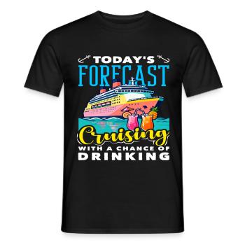Prediction Cruising Chance Of Drinking - Men's T-Shirt - black - Front - AI Model Male 178 light (178cm)