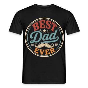World's Best Dad Original Gift Humor - Men's T-Shirt - black - Front - AI Model Male 178 light (178cm)