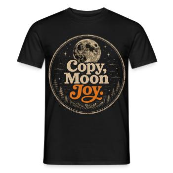Lunar Joy Celestial Vintage-Design - Männer T-Shirt - Schwarz - Vorne - AI Model Male 178 light (178cm)